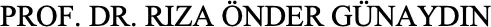Prof.Dr. Rıza Önder Günaydın logo