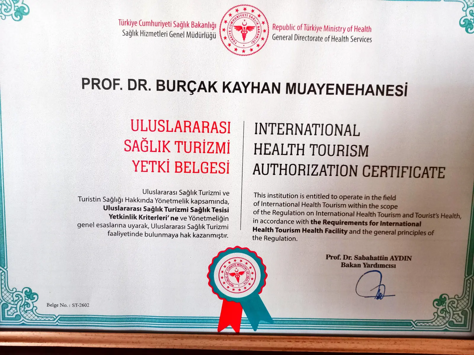 Prof. Dr. Burçak Kayhan Muayenehanesi