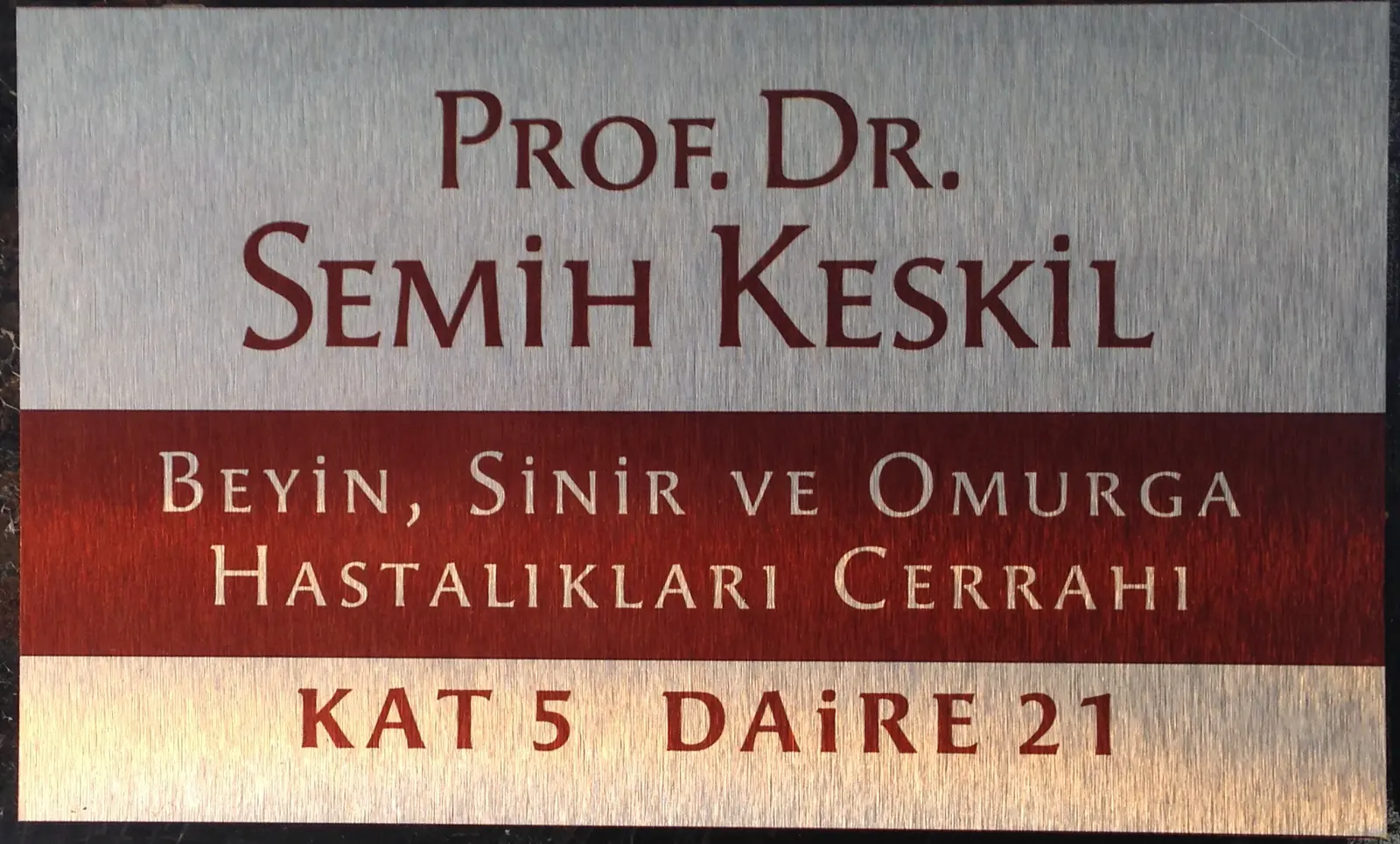 Brain Surgeon Prof. Semih Keskil